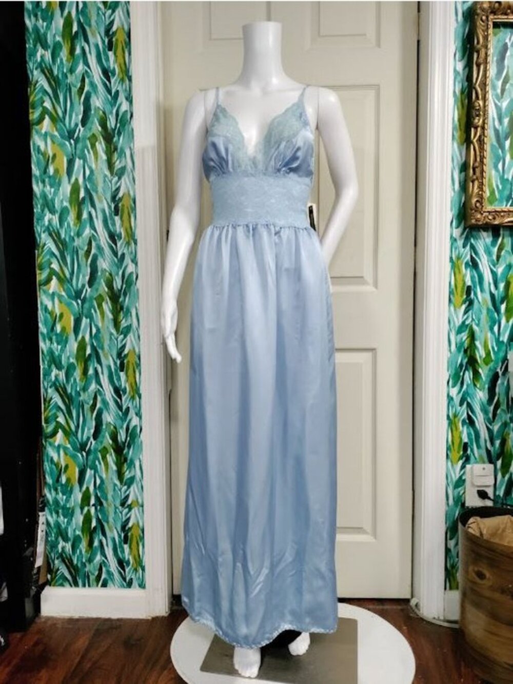Vintage Jennifer Moore SZ M Lace Trim Whimsy Coquette Fairy Satin Gown NWT - Picture 6 of 10